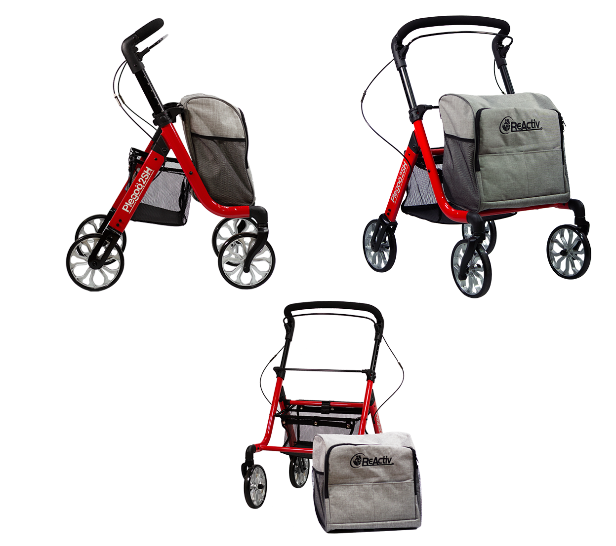 Andadera Rollator Aluminio brillante